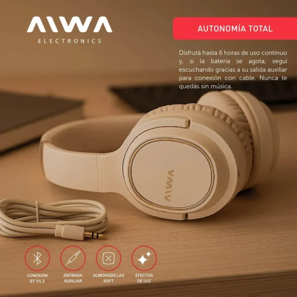 501_6 Auriculares Aiwa BT501 Luces Led