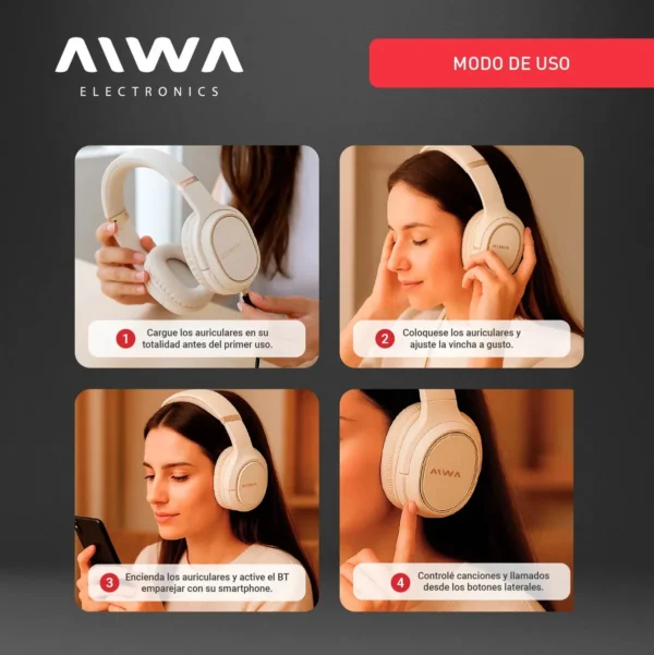 501_8 Auriculares Aiwa BT501 Luces Led