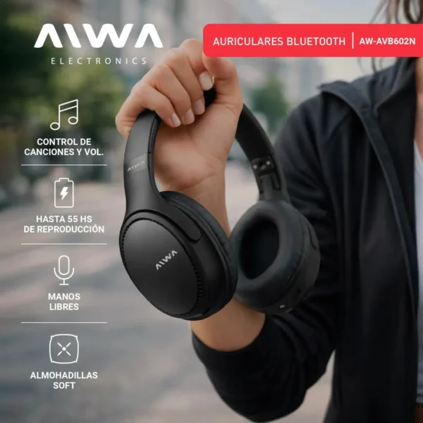602c13 Auriculares Aiwa AVB602C Negro