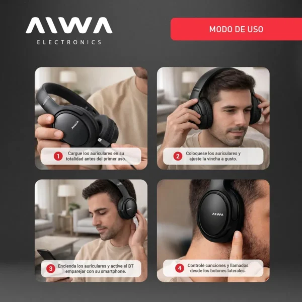 602c17 Auriculares Aiwa AVB602C Negro