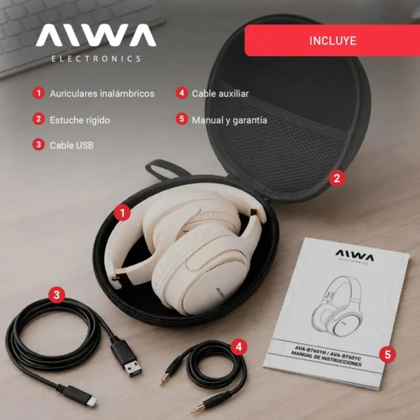 602c9 Auriculares Aiwa AVB602C Blanco