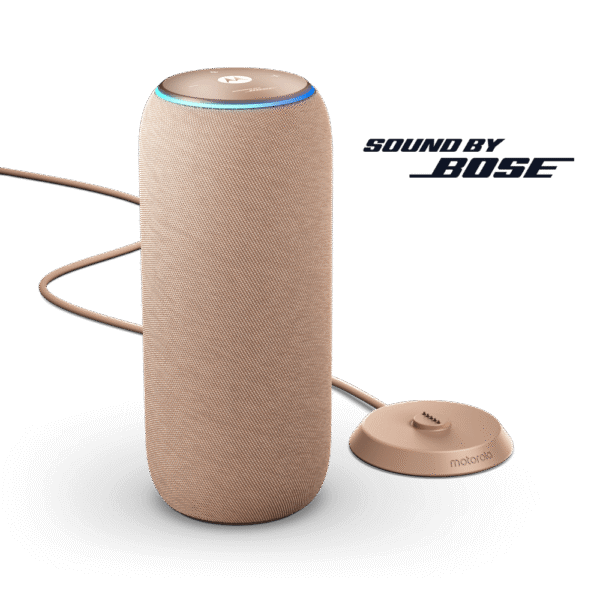 Parlante Moto Sound Flow transmisión Wi-Fi Beige